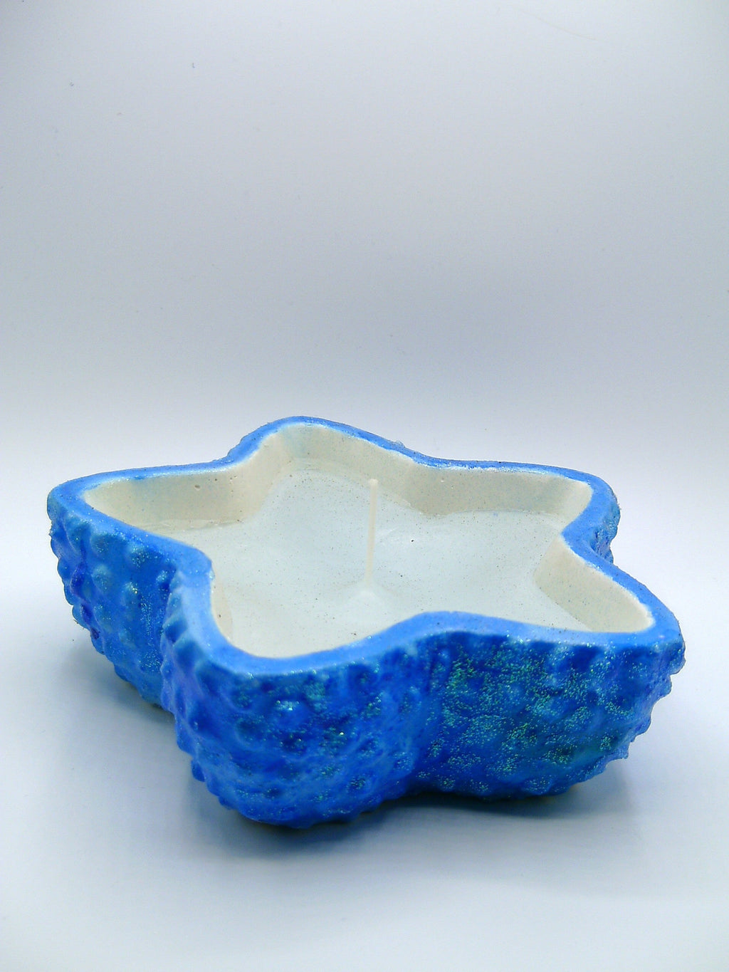 Sternschale Blau von der Seite