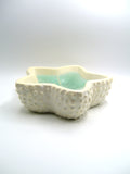 Sternschale Creme mit Mintkerze von der Seite
