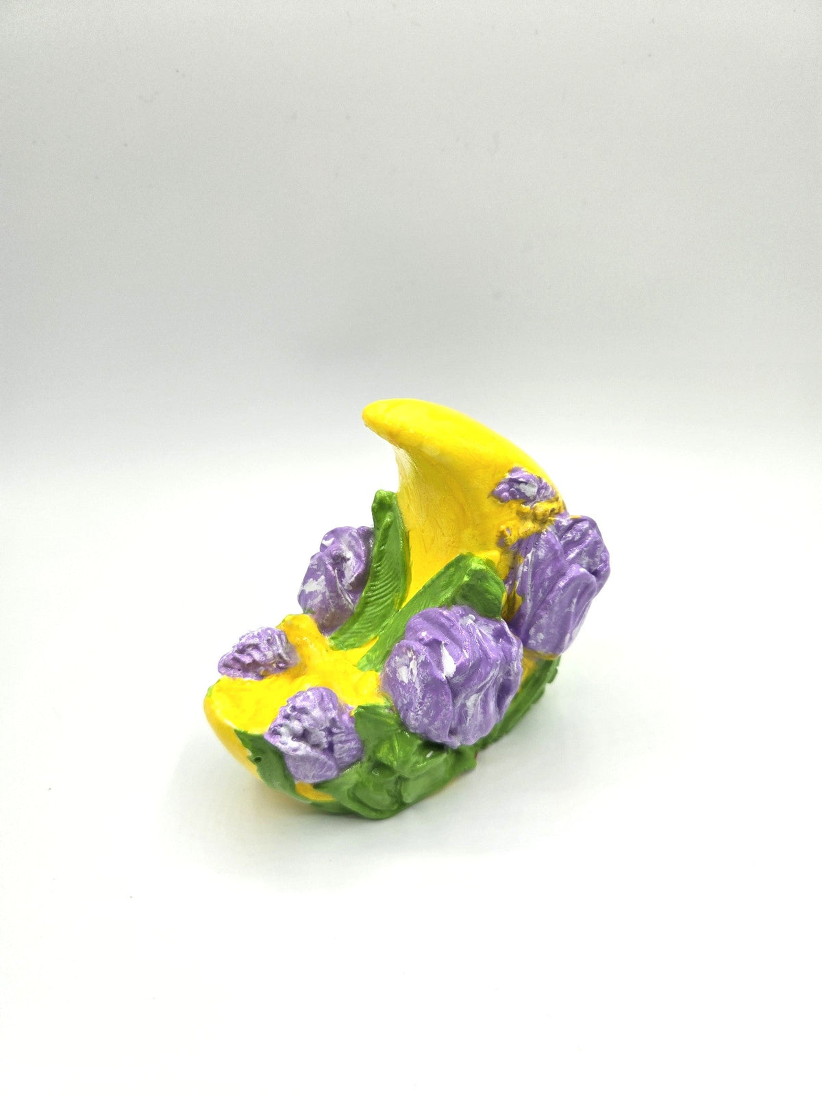 Halbmond Tulpen Dekofigur schräg von hinten links