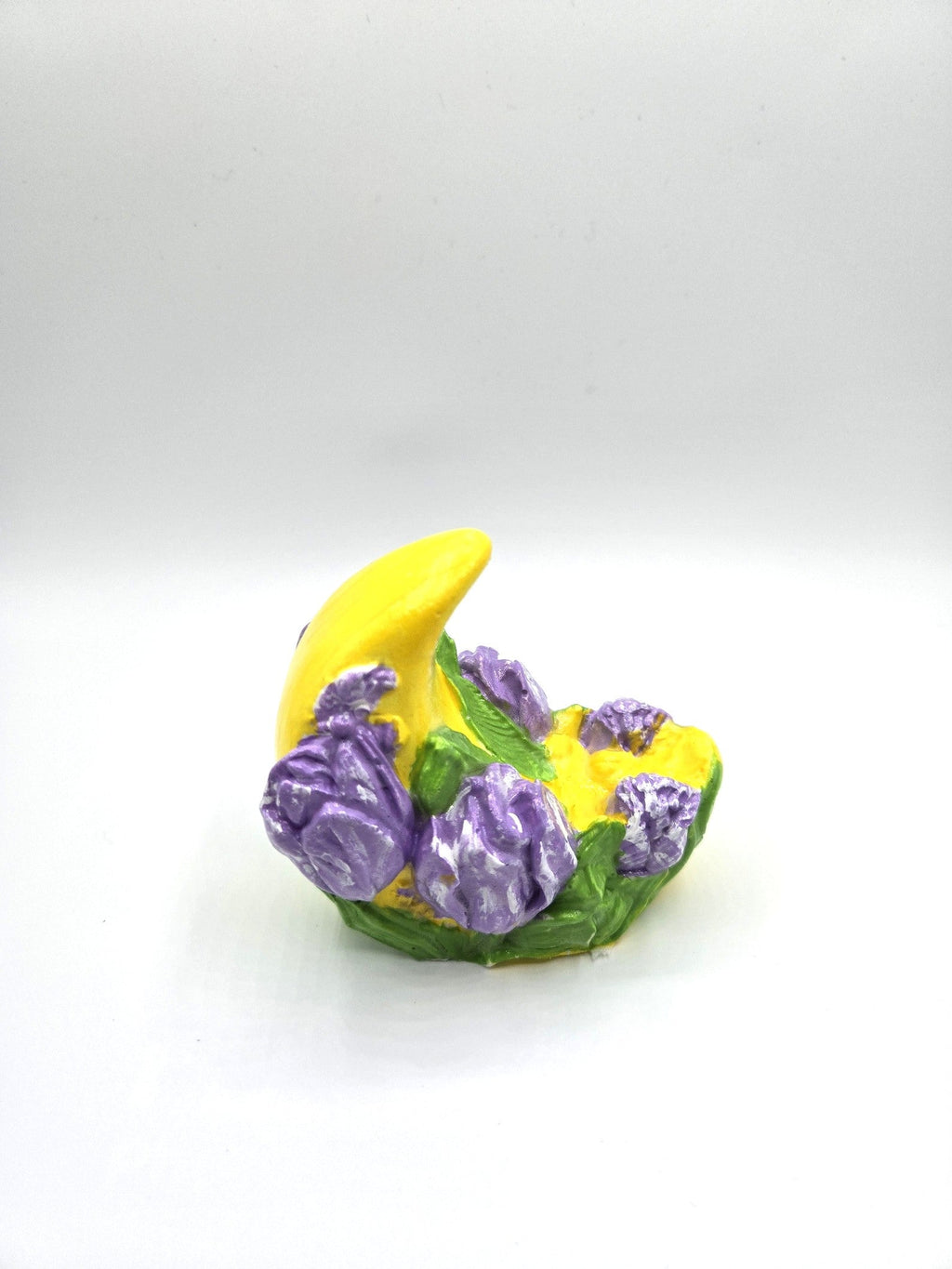 Halbmond Tulpen Dekofigur schräg von vorne links