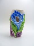 Calla Vase aus Gips – gelbe Calla von vorne